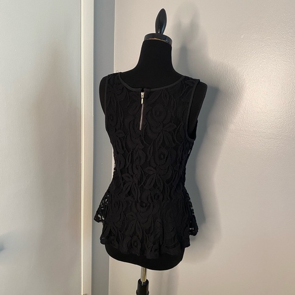 INC Size Large Peplum Lace Top - Picture 2 of 3